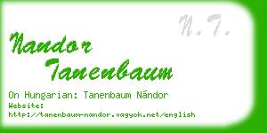nandor tanenbaum business card